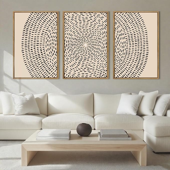 ANHUIB Jesus Wall Art 16x24 Inch Jesus Feeds The 5000 Canvas Wall Art Set of 3 Framed Easter Christian Wall Decor Modern Abstract Art Print for Living Room Bedroom Office