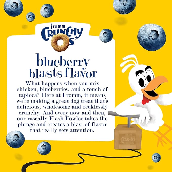 Fromm Crunchy O's Blueberry Blasts with Chicken Dog Treats, 26 oz