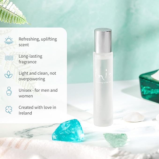Inis the Energy of the Sea - Cologne Spray for Women and Men, Travel Size Unisex Eau de Toilette, Clean Fresh Aquatic Ocean Fragrance with Marine Citrus Notes, 0.5 fl oz