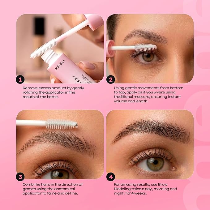 MENELA Eyebrow Growth Serum 3.9 mL for Sparse & Overplucked Brows – Brow Recovery Serum for Thinning Brows, Peptide Formula for Fuller, Healthier Looking Brows – For Women & Men