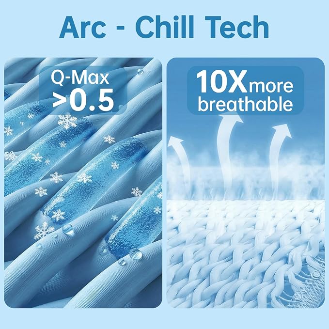 Guohaoi Cooling Blanket for Hot Sleepers and Night Sweats 90"x108" King | Arc-Chill Q-Max >0.5 Cool Fiber,100% Oeko-Tex Certified Lightweight Summer Blanket for Travel/Outdoor Ultra Cold Breathable