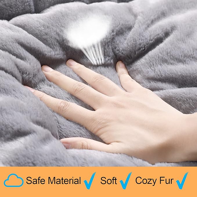 Dog Crate Pad Washable Dog Bed for Crate Medium Cozy Mat 30-Inch Gray | Ultra Soft Kennel Pad,Anti-Slip Bottom,Fits for Most Metal Crates,Comfortable Sleeping Pet Mat