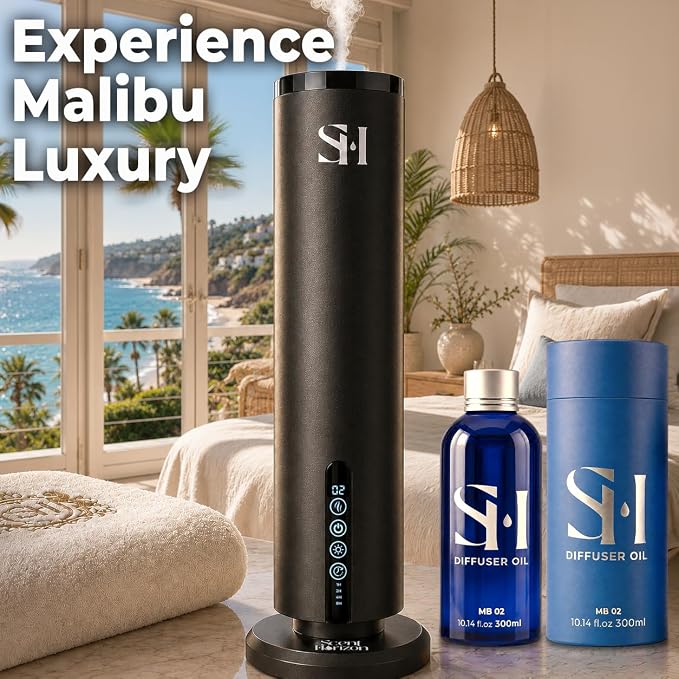 Inspired by 5-Star Hotel Malibu MB02 Hotel Scent Diffuser Oil | 10.14 Fl oz (300 ml) - Waterless Diffuser Oil Refill & Highly Concentrated Fragrance Oil, Diffuser Oil Scents, Hotel Oil Diffuser
