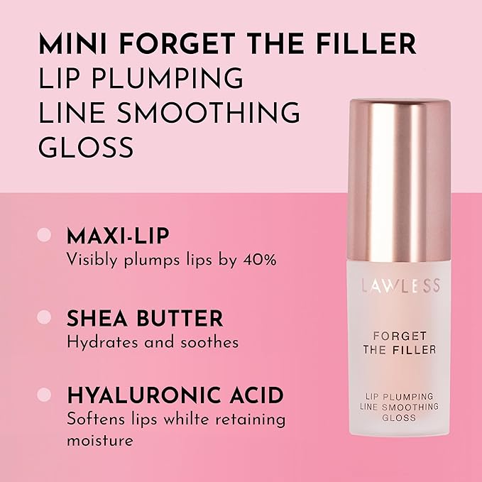 LAWLESS Women's Mini Rosy Outlook Lip Plumper, Rosy, Pink, 0.058 Fl Oz