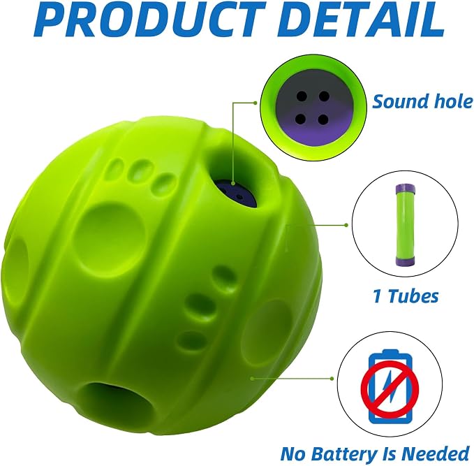 Dog Toys Ball, Interactive, XS, 2.75 in (7 cm) | No Paint, Gibbering Sound, Surface Concave Lines