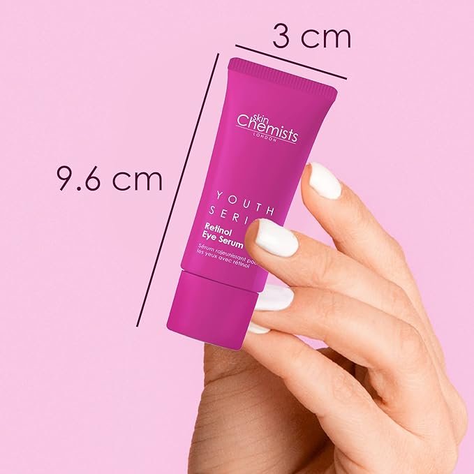 skinChemists Retinol + Bakuchiol Eye Serum for Fine Lines & Dark Circles – Gentle Under Eye Treatment