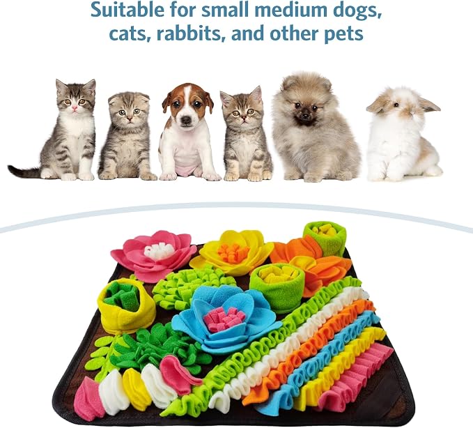 Snuffle Mat for Dogs, 15.4 Inch Wool, Small/Medium Pet Foraging Toy