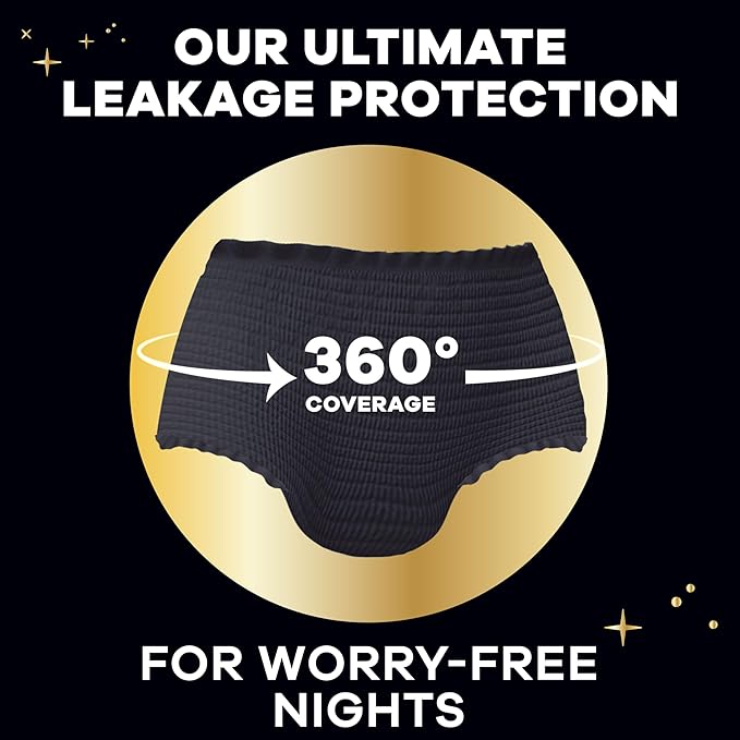 Always ZZZs Disposable Period Underwear, Size L, Absorbs 5X More Than an Ultra Thin Overnight Pad, Comfortable Sleep Worry-Free Nights 26 Count