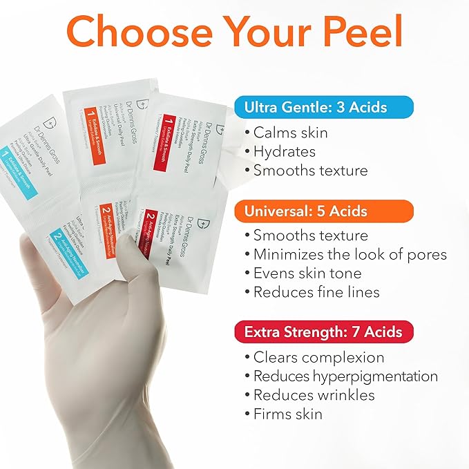 Dr. Dennis Gross Alpha Beta Extra Strength Daily Peel: for Oily Skin, Uneven Tone or Texture, Wrinkles or Enlarged Pores (30 Treatments)