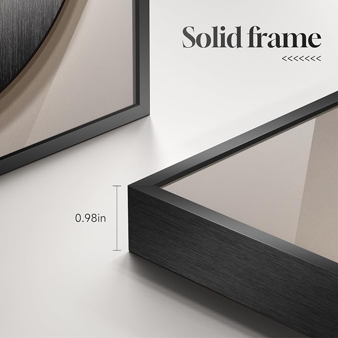 Large Framed Modern Elegant Wall Art for Living Room, 3 Piece 24x36 In | Black gold flower pictures, Crystal coating wall art set, Luxury prints paintings for bedroom dining room hallway office