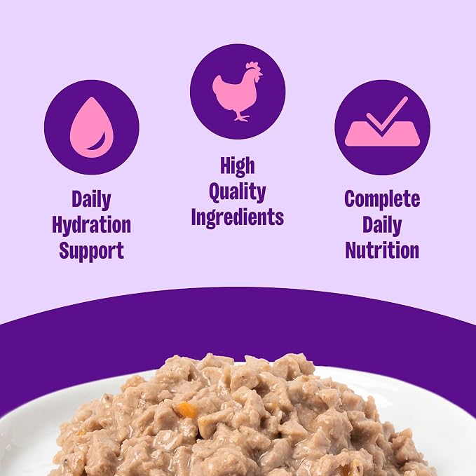Wellness Complete Health Minced Adult Canned Wet Cat Food, Natural, Protein Rich, Grain Free, Chicken Dinner Recipe, 3 oz, Pack of 24 Cans