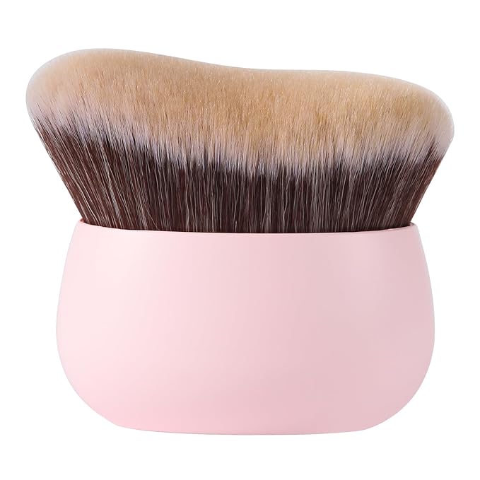 Extra Large Body Makeup Brush,75mm Wide-headed Body Coverage Applicator For Self Tanner, Leg Makeup &Body Blend for Tattoo Cover up Makeup, Oval Face&Back body makeup Brush Wet&Dry Use (pink)