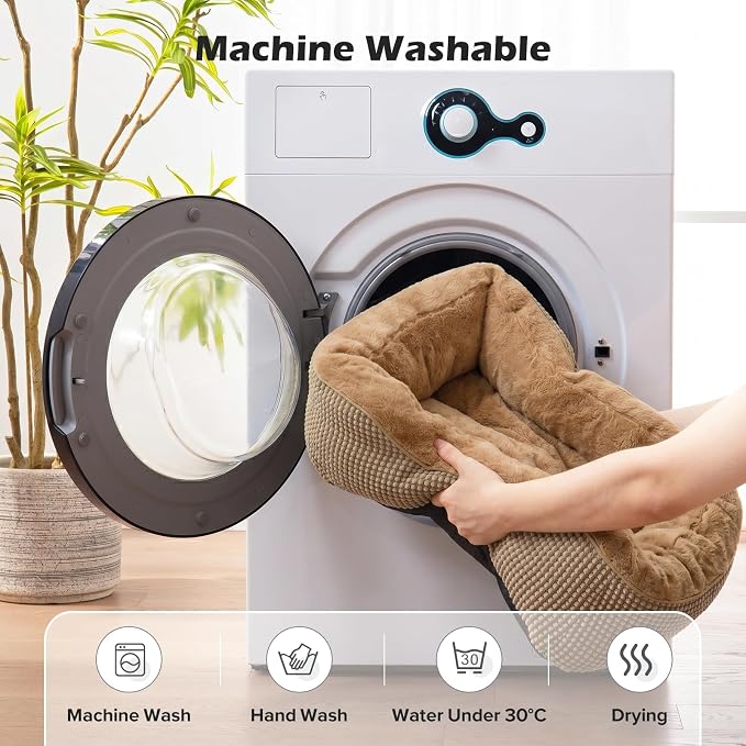Dog Bed Medium Size, Orthopedic Warming Soft Calming Sleeping Durable with Anti-Slip Bottom