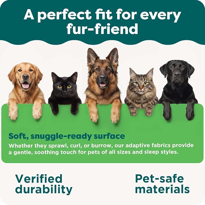 Furhaven 45" Round Calming Donut Dog Bed for Large Dogs, Refillable w/ Removable Washable Cover, For Dogs Up to 90 lbs - Shaggy Plush Long Faux Fur Donut Bed - Taupe, Jumbo/XL