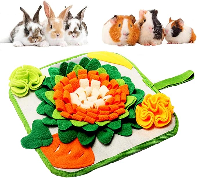 Rabbit Foraging Mat Interactive Bunny Snuffle Mat for Small Animals