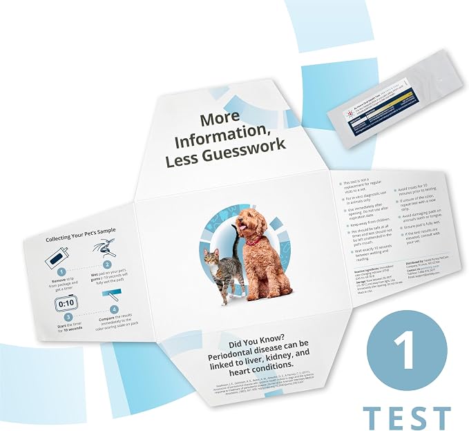 Petivity At-Home Oral Health Test for Cats and Dogs, Powered by Purina - 1 Ounce (Pack of 1)