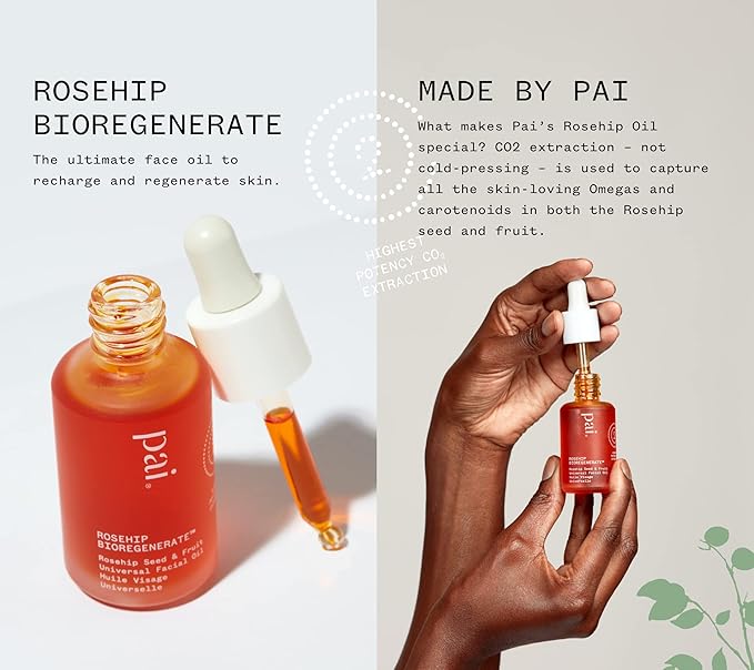 PAI SKINCARE - Organic Rosehip BioRegenerate Universal Facial Oil | Natural, Vegan, Sensitive Skincare (1 fl oz | 30 mL)