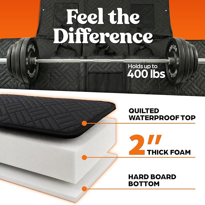 Dog Back Seat Extender - Premium Hard Bottom with Thick Foam, Waterproof Heavy Duty Pet Hammock for Cars, Trucks & SUVs. No-Sag Bridge, Mesh Window & Bonus Accessories (Black)