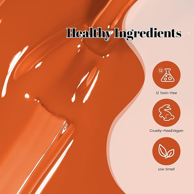 YTD Likomey Pumpkin Orange Gel Nail Polish,15ml Salon Home DIY Manicure and Pedicure Fall Winter UV Color Varnish,CS467