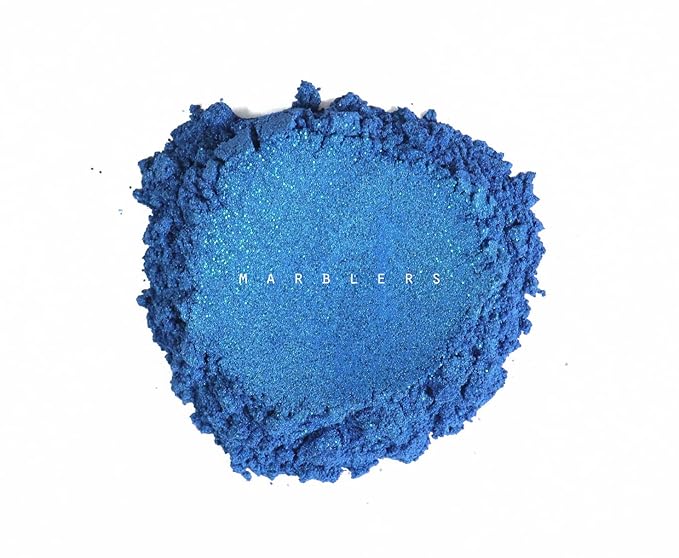 MARBLERS Glitter Mica Powder [Santorini] 0.14oz (4g) | Glitter Mica | Highly Pigmented | Non-Toxic, Vegan, Cruelty-Free | Eyeshadow, Body Butter, Nail Polish, Nail Art | Party, Body, Face Makeup