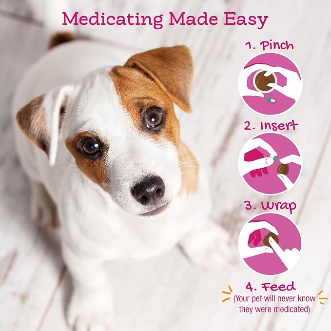 Riley's Pill Wrap for Dogs - Delicious Cheese & Bacon Flavored Pill Paste for Dogs - Wrap Pills, Capsules, Tablets in a Pocket or Pouch to Mask The Taste & Make Pill Time Easy - 4.2 oz (Pack of 2)