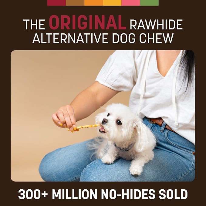 Earth Animal No Hide Stix - Rawhide Free Dog Chews Sticks 80 Count Beef | Small Sticks Beef Flavored Natural Rawhide Free Long Lasting Dog Chews - Pet Treats for Small Dogs and Cats