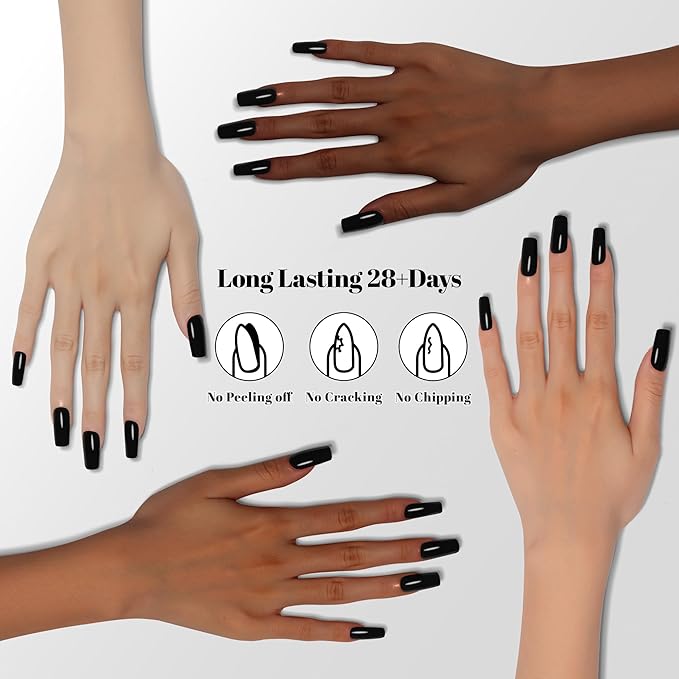 YTD Likomey Black Gel Nail Polish,15ml Salon Home DIY Manicure and Pedicure Fall Winter Soak Off UV Color Varnish,CS451