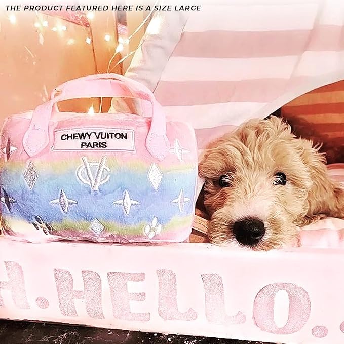 Haute Diggity Dog Chewy Vuiton Handbag Plush Dog Toy, Designer Parody Toy