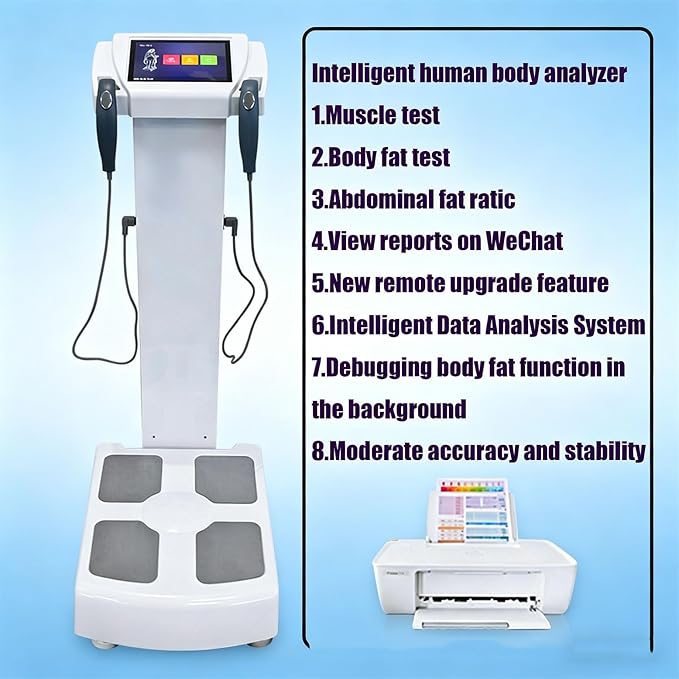 Commercial Body Composition Analyzer for Gym and Home Used Analyzer Body Health Machine Bioelectrical Impedance,Wireless Printing Black