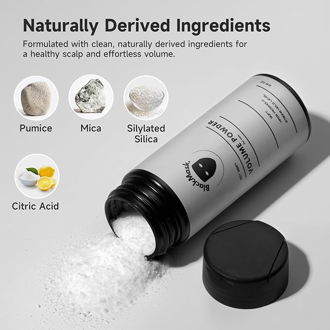 BlackMask Hair Texture Powder for Men, Easy-to-Apply Styling Powder for Dry Hair Looks
