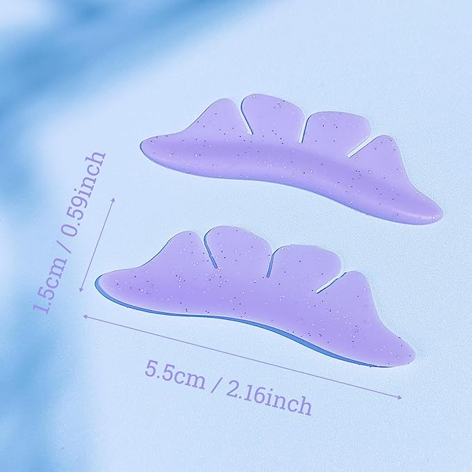 Lower Korean Lash Lift Pads Eyelash Perm Rods Lash Lift Shields for Perming Lower Lashes Reusable for Salon (Purple)