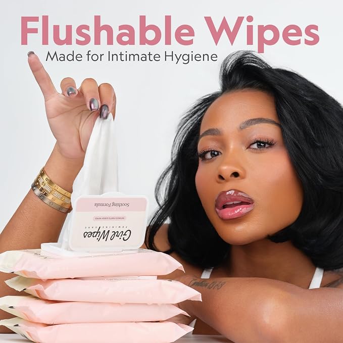 Girl Wipes Flushable Intimate Wipes for Women – Fragrance Free, pH Balanced Feminine Hygiene Wipes for Sensitive Skin, Hypoallergenic, Gynecologist & Dermatologist Approved, Vegan (12-Pack)