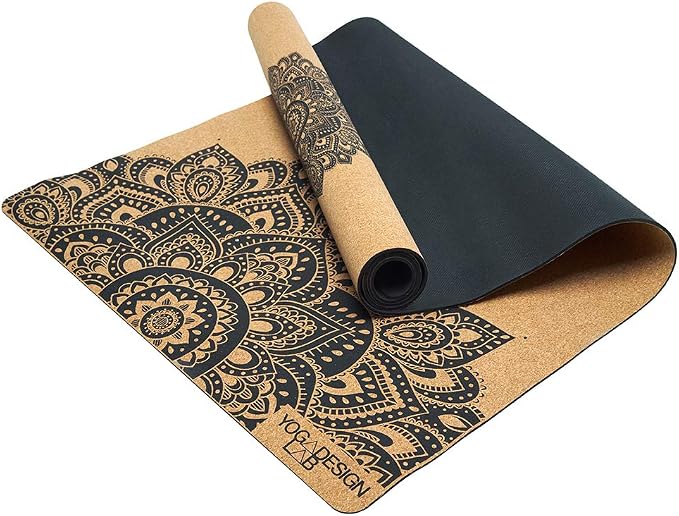 YOGA DESIGN LAB | The Cork Yoga Mat | Eco Luxury | Ideal for Hot Yoga, Power, Bikram, Ashtanga, Sweaty Workouts | Studio Quality | Includes Carrying Strap!