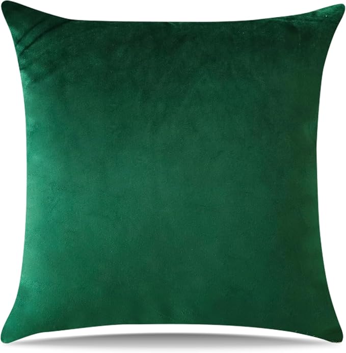 Artscope Luxury Velvet Pillow Covers Super Soft Decorative Square Throw Pillow Covers Case Cushion Covers for Sofa Couch Bedroom Car Decor 16x16 Inch Army Green