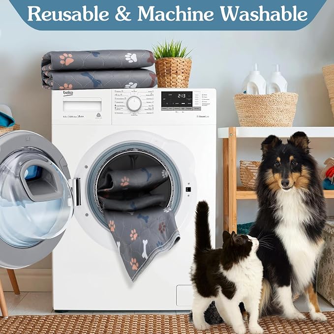 Washable Pee Pad for Dogs, 1 Pack Extra Large Puppy Pads, 72"x72" | Super Absorbent, Waterproof & Leakproof, Non-Slip Bottom, Machine Washable, For Floors, Beds, Couches, Crates, Carpets, Cars
