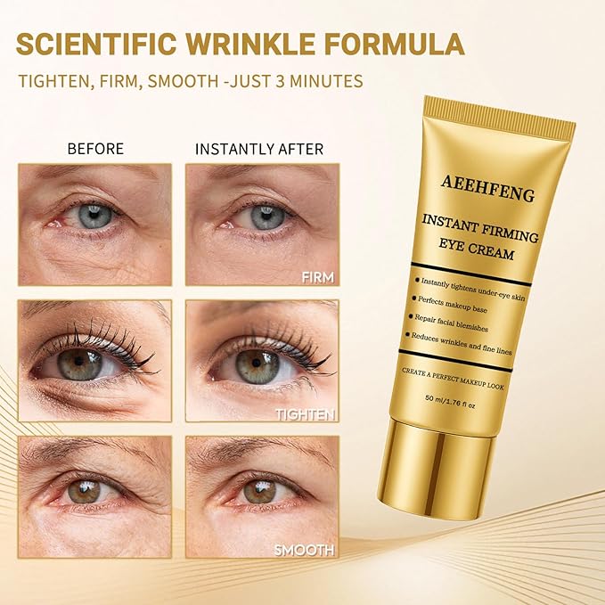 New Perfection Eye Tightener, Gentle Skin eye tightener, Instant Temporary eye tightener Cream, Reduces The Look of Under eye Bags, Dark Circles & Puffiness, Anti-Aging Fine Lines (4 Bottle)