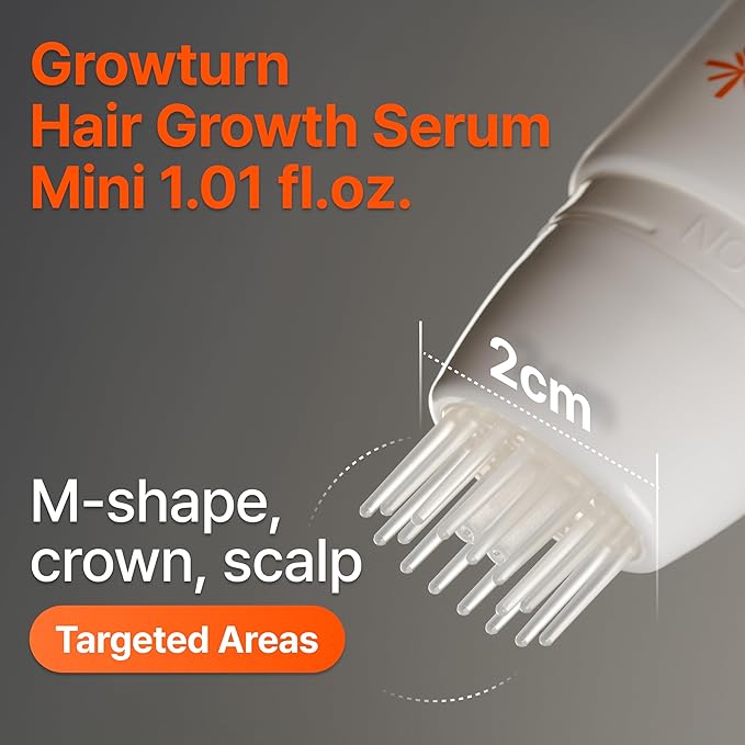 lilyeve GROWTURN Hair Growth Serum with Built-in Brush, Heartleaf-Derived Exosomes to Revitalize & Thickening Hair, Hair Growth Accelerator - Korean Hair Care, 1.01 fl. oz. (Pack of 1)
