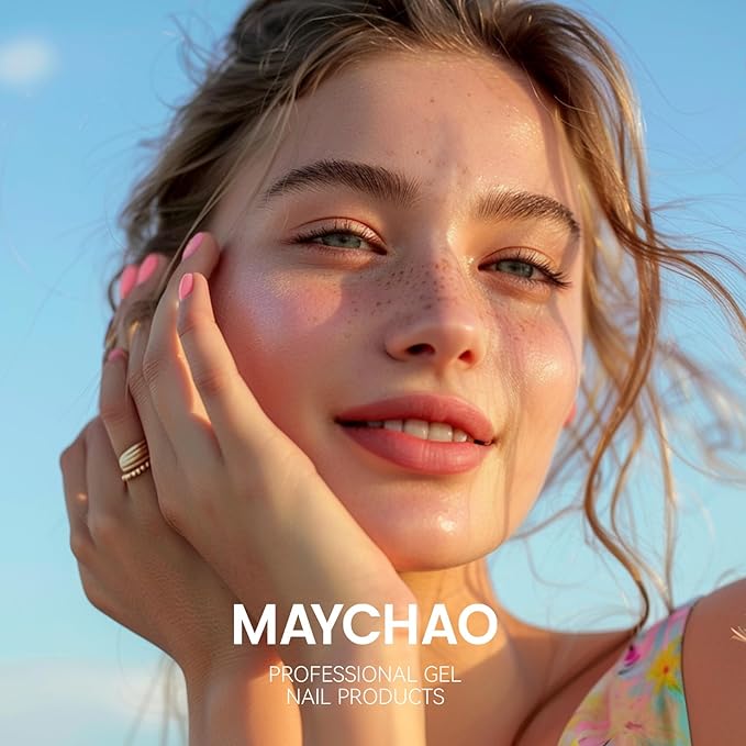 MAYCHAO 15ML Gel Nail Polish 1Pc Bright Pink Gel Polish Soak Off UV LED Nail Lamp Curing Nail Polish for Nail Art Manicure Salon DIY at Home, 0.5 OZ