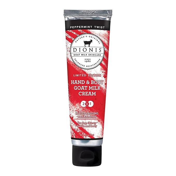 Dionis Goat Milk Hand & Body Cream Peppermint Twist 3.3oz (Pack of 1)
