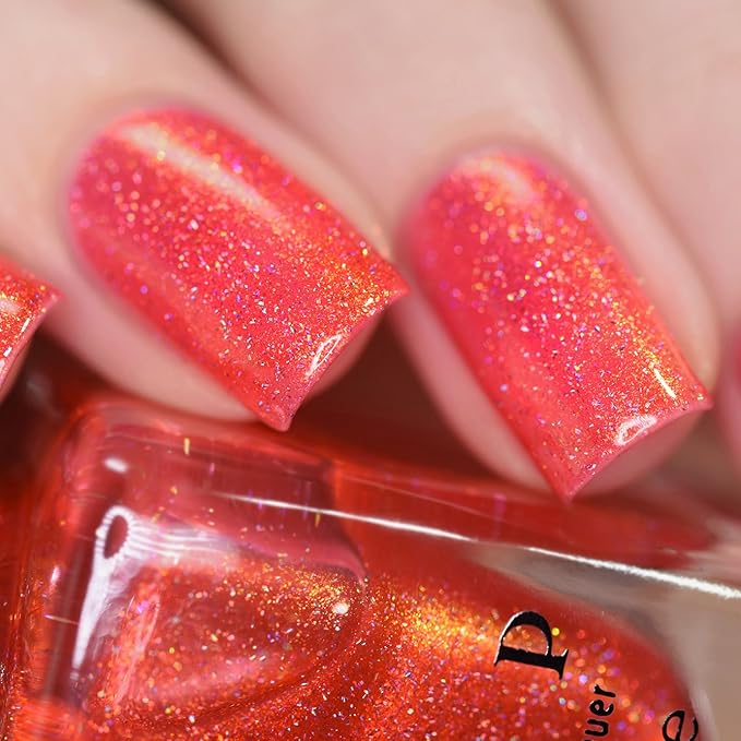 ILNP On Location - Orange Coral Holographic Nail Polish