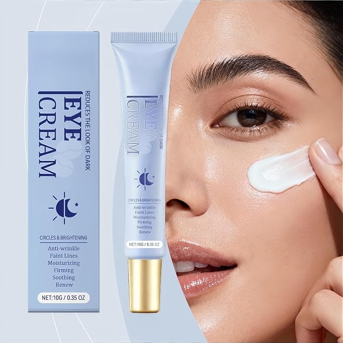 Caffeine Under Eye Cream, 5 in 1 Retinol Eye Cream Niacinamide Hyaluronic Acid & Peptides Anti Aging Eye Treatment for Dark Circles, Puffiness, Bags and Wrinkles