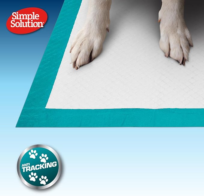 Simple Solution All Day Dog Potty Training Pads, Lavender, 23"x24" 50 Count | Pee Pads for Dogs, Leak Proof, Odor Control, Extra Absorbent, Quick Dry, Indoor Potty, Floor Protection, Puppy Training