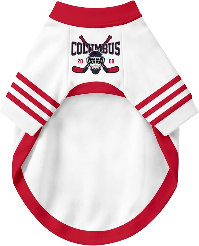 Columbus Dog Clothes Personalized Pet T Shirt for Dogs Gift | Custom Name Number Jersey Style Pet Shirt for Dog