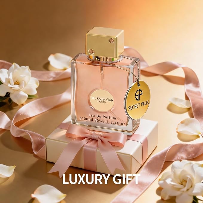 A CENTER The Secret Club Women's Cologne-Style Perfume | 100ml Floral Woody Eau de Parfum | Coconut Tuberose & Musk Scent Gift for Her