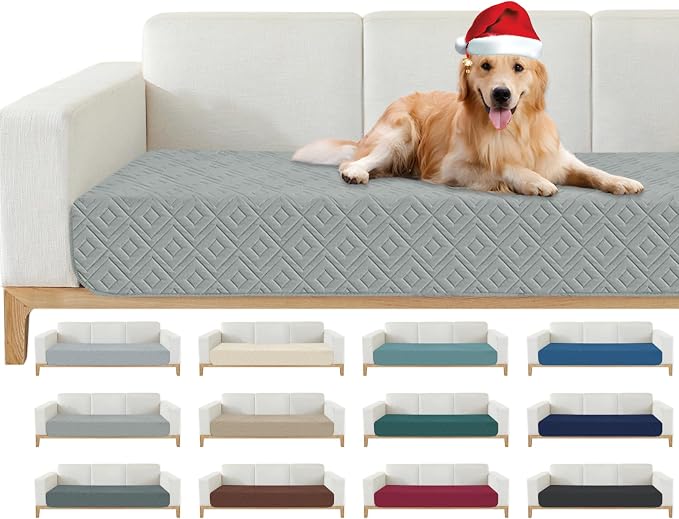 2026 Waterproof Sofa Dog Blanket (30"x70") Comfy Couch Sofa Mat for Pets with Anti-Slip Back, Universal Incontinence Lightweight Liner Pad for Furniture Car Picnic etc Durable Washable, Light Grey
