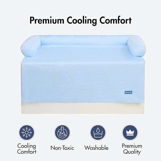 Spark Paws Cooling Couch Cover Dog Bed, Furniture Protector Mat | Non-Toxic Washable Pet Cooling Pad for Large, Medium and Small Dogs