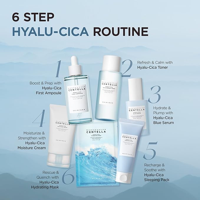 SKIN1004 Hyalu-Cica First Ampoule, Korean Serum for Face with Hyaluronic Acid & Centella, Facial Ampoule Serum for Deep Moisture, Lightweight Centella Ampoule, Korean Skin Care, 1.69 fl.oz /50ml