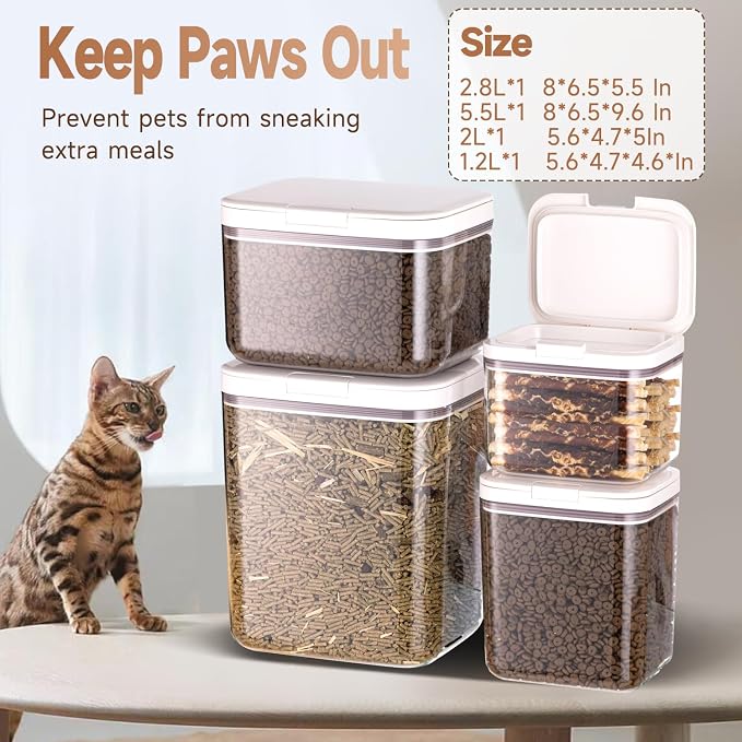LivLab Mker 25 lb Airtight Dog Food Storage Container with Scoop