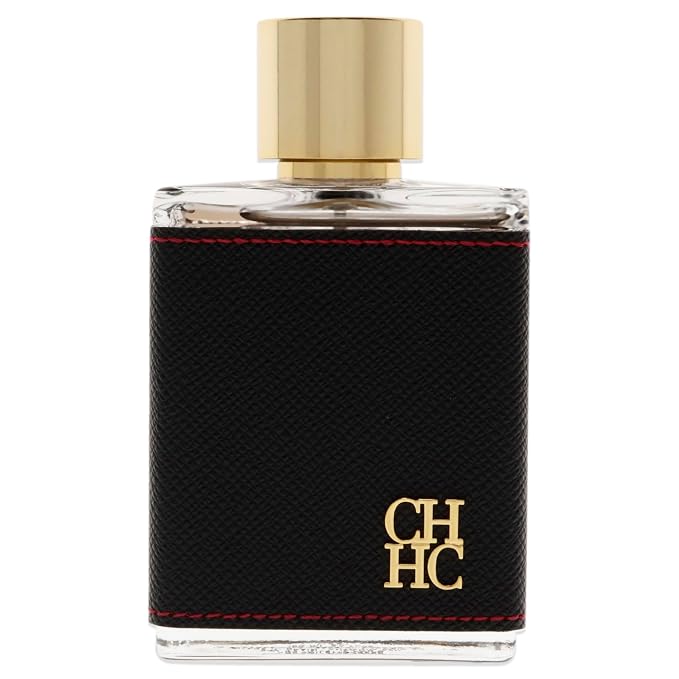 Carolina Herrera Ch Fragrance For Men - Amber Scent Of Leathery Wood And Adventure - Begins With The Warmth Of Wood And Smooth Touch Of Leather - Recommended For Evening Wear - Edt Spray - 3.4 Oz