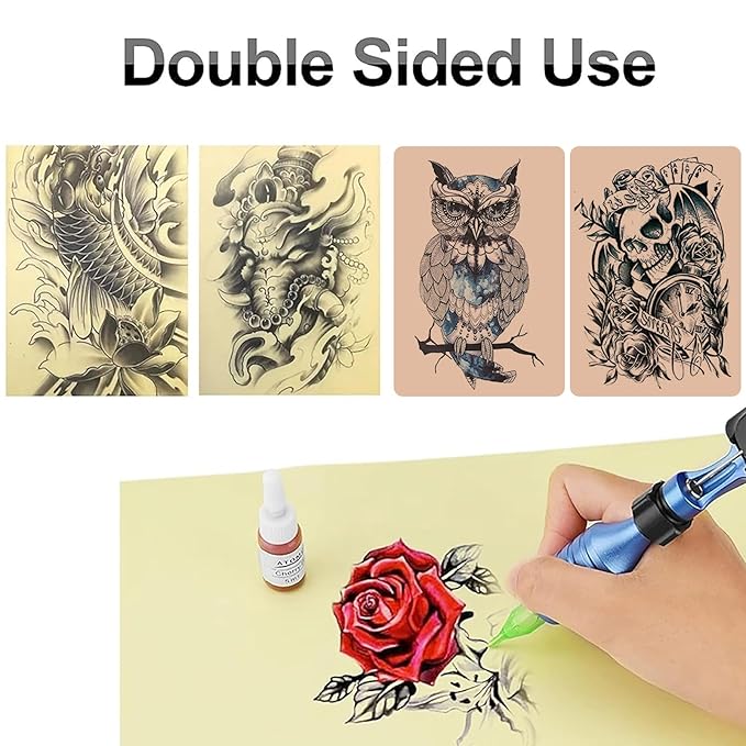 Tattoo Practice Skins Mixed 6Pcs - Autdor 2.5mm & 3mm Realistic Fake Skin Sheets Includes 3x 12*8in and 3x 8*6in for Reusable Double Sided Large Tattoo Skin for Beginners Pro Artists Tattoos Training